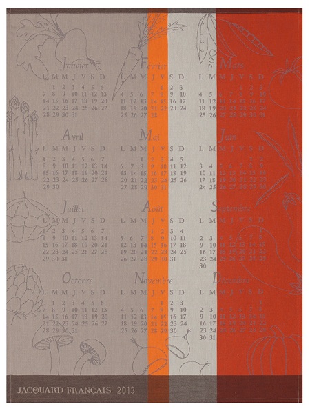 Le Jacquard Francais Calendar towel 2013